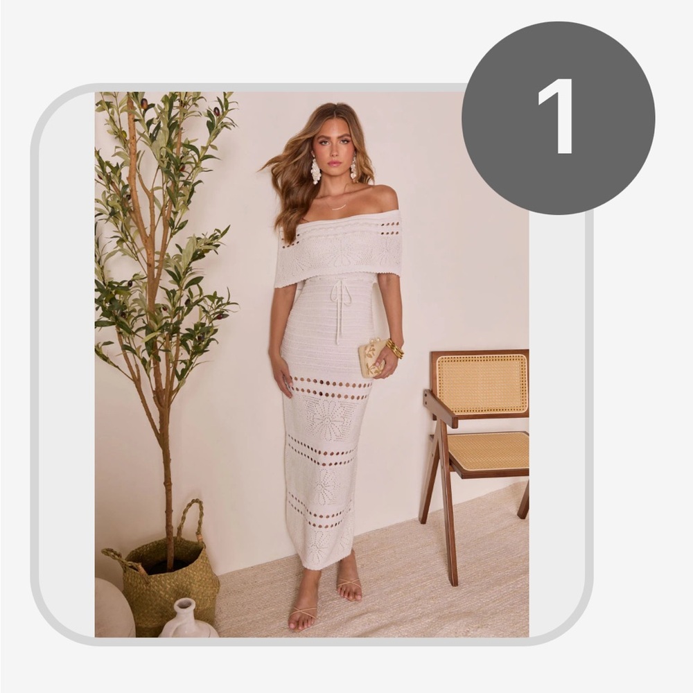 Vici White Off-Shoulder Maxi Dress